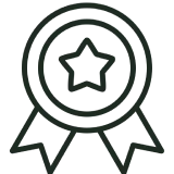 Award ribbon with star icon
