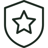 Black shield with star emblem